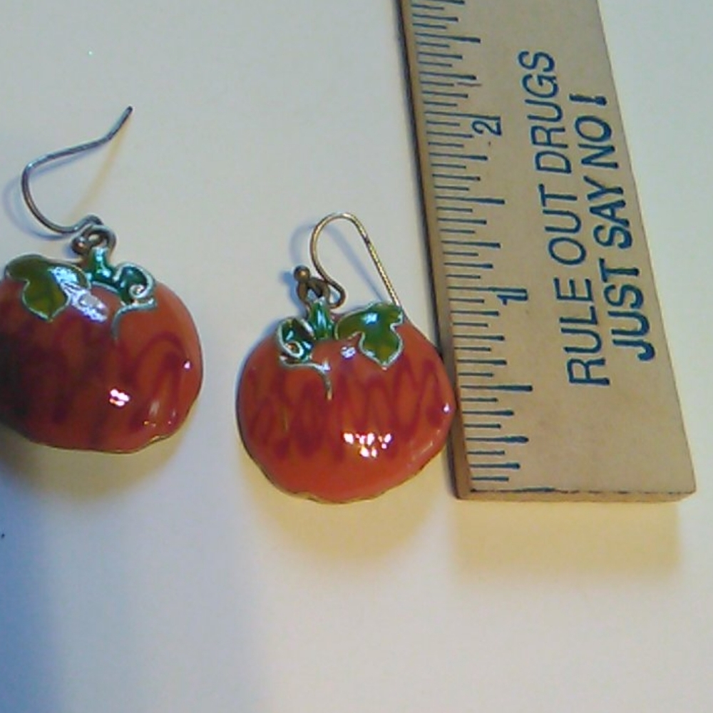 Fall Pumpkin earrings - Picture 3 of 6